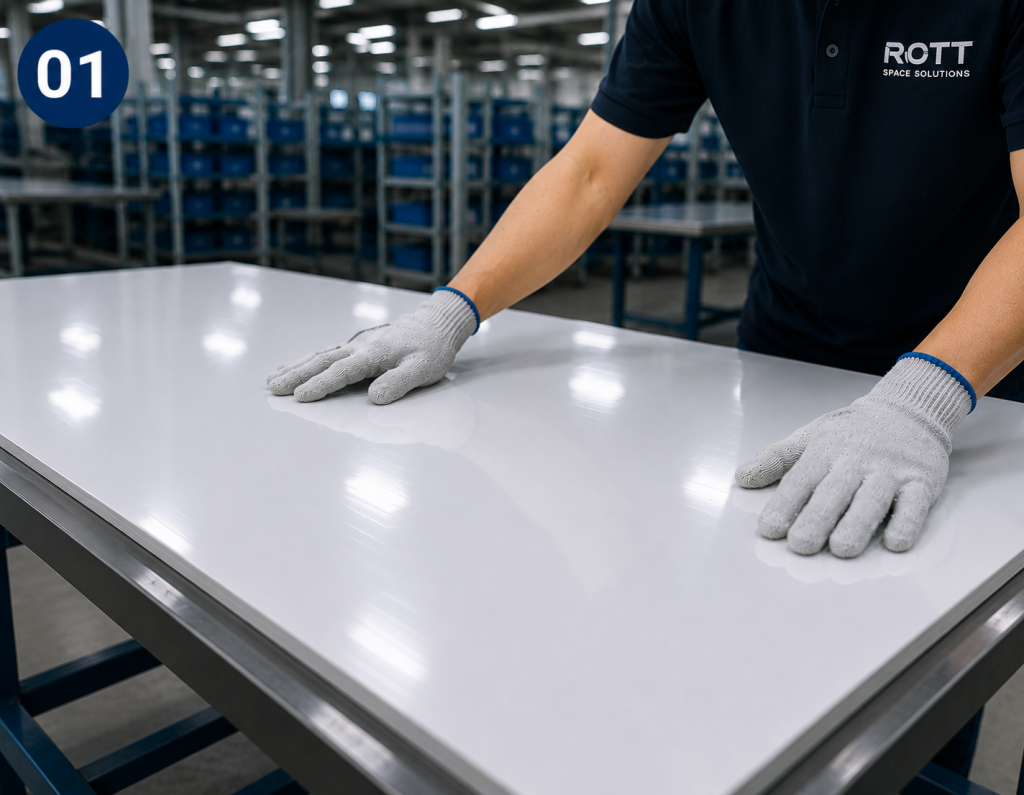 kiểm tra bề mặt trước khi dán màng hoặc phim